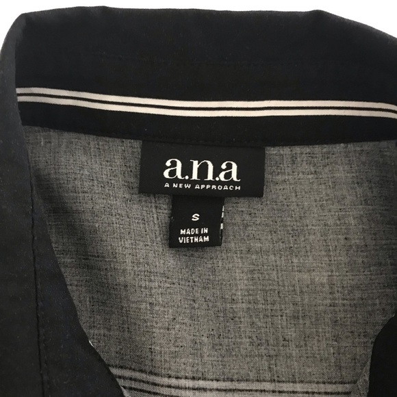 A.N.A.  A New Approach Black and White Shirt Dress - Picture 4 of 15